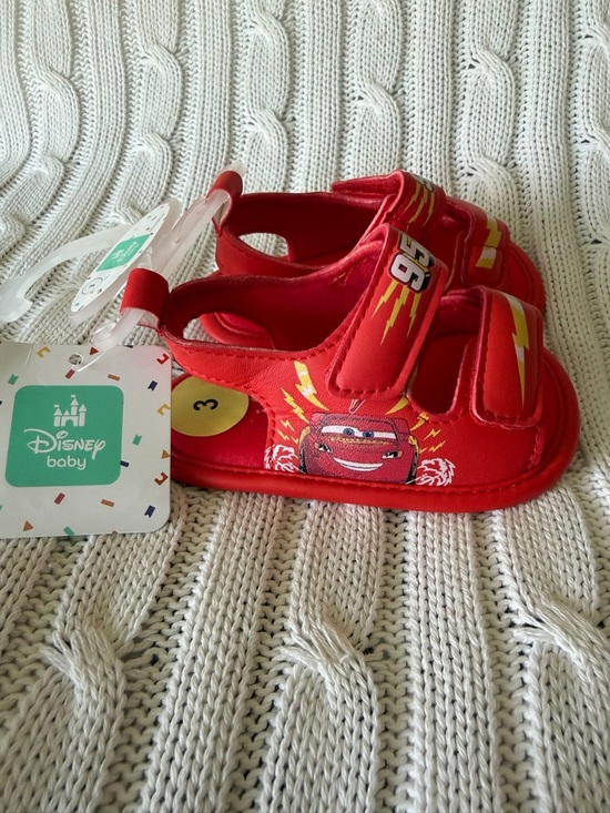 Disney Other - Disney Cars Lightning McQueen Baby Shoes Size 3 Boys Sandal NEW 95 Race Kachow